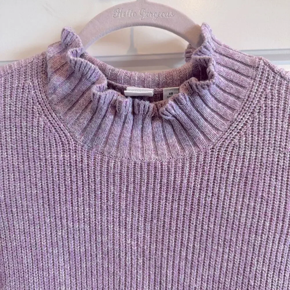 GAP Bell Sleeve Scallop Neckline Pastel Sweater